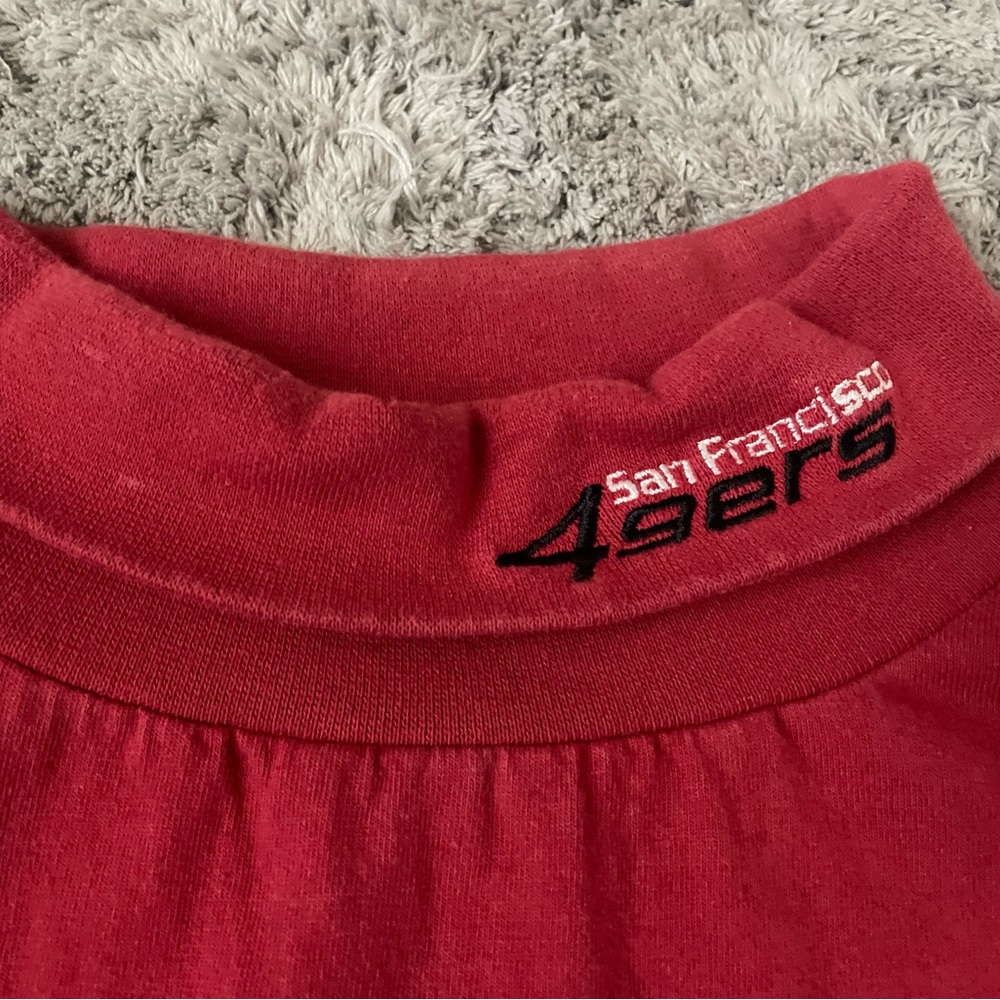 🟨🟥🏉 vintage SF 49ers turtle neck long sleeve - Picture 2 of 6